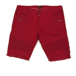 Embellish Red Mens Cut Off Denim Shorts Size 40